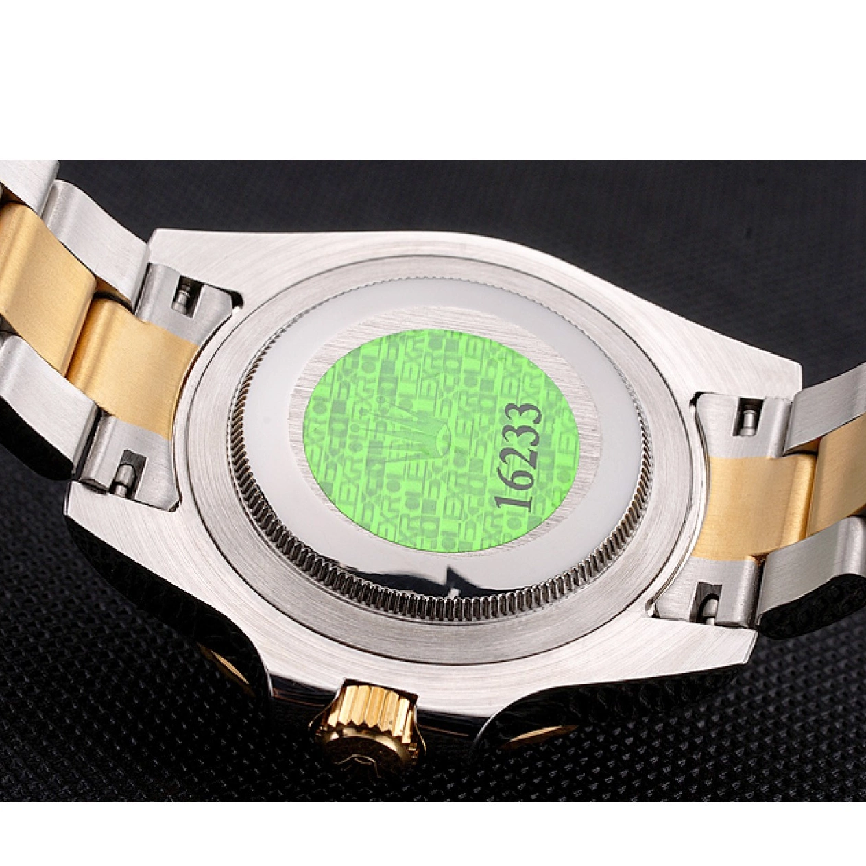 Aaa replica watch Two Bezel Rolex And Swiss Gold Bracelet Steel Submariner Tone Black Dial 0706